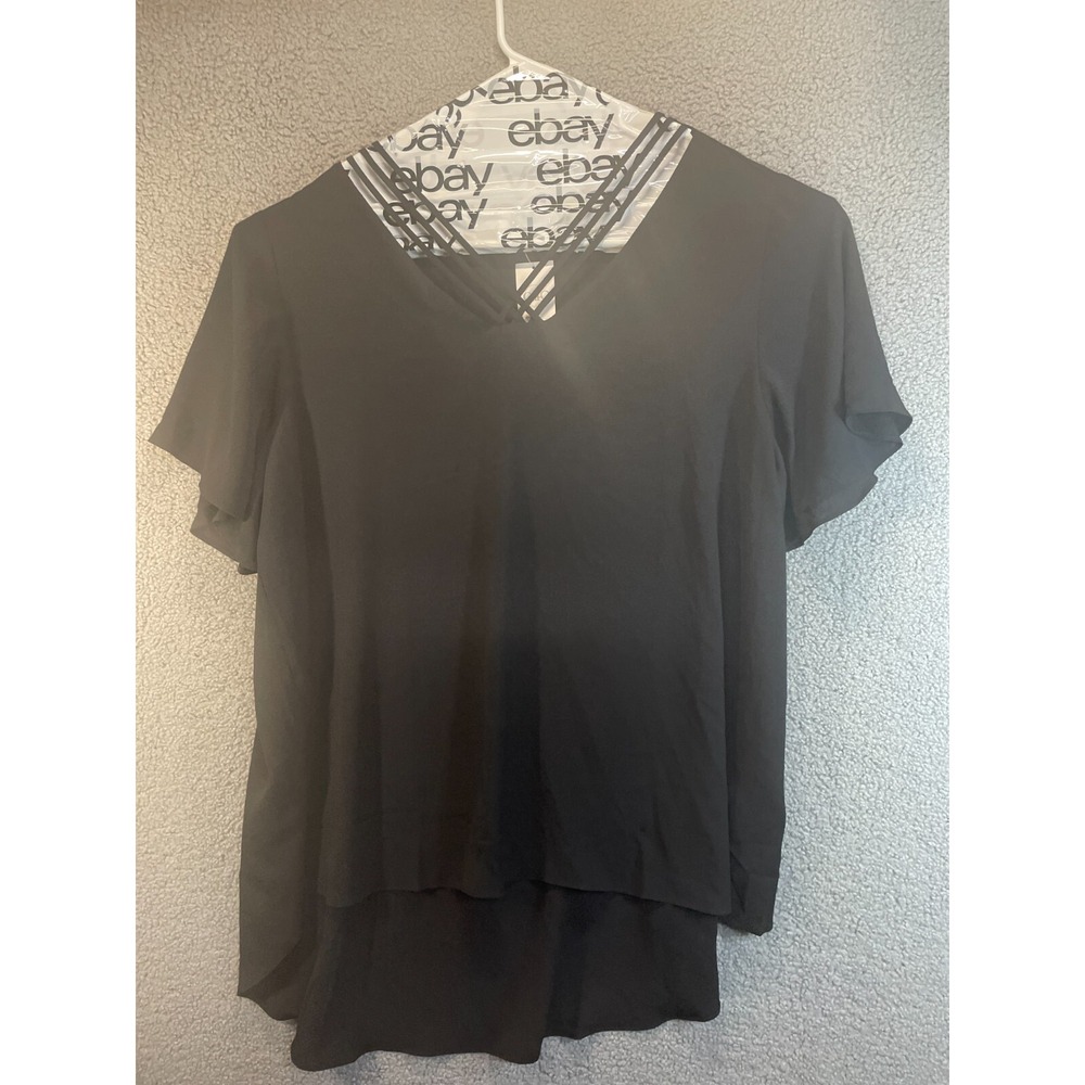 Cato Plus NWT Womens Size 22/24‎ W Short Sleeved Blouse Criss Cross at Neck